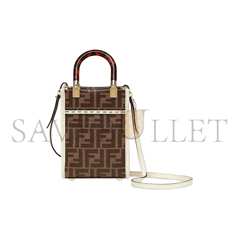 F**di mini sunshine shopper tote crossbody bag 8bs051ajh9f1hdv (18*13*6.5cm)